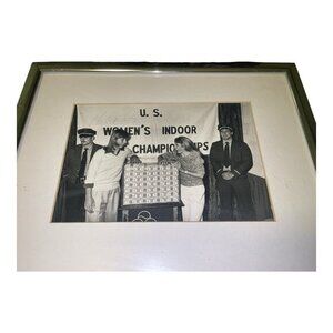 Martina Navratilova Signed U.S. Women’s Indoor Championship Photo Framed 15x12